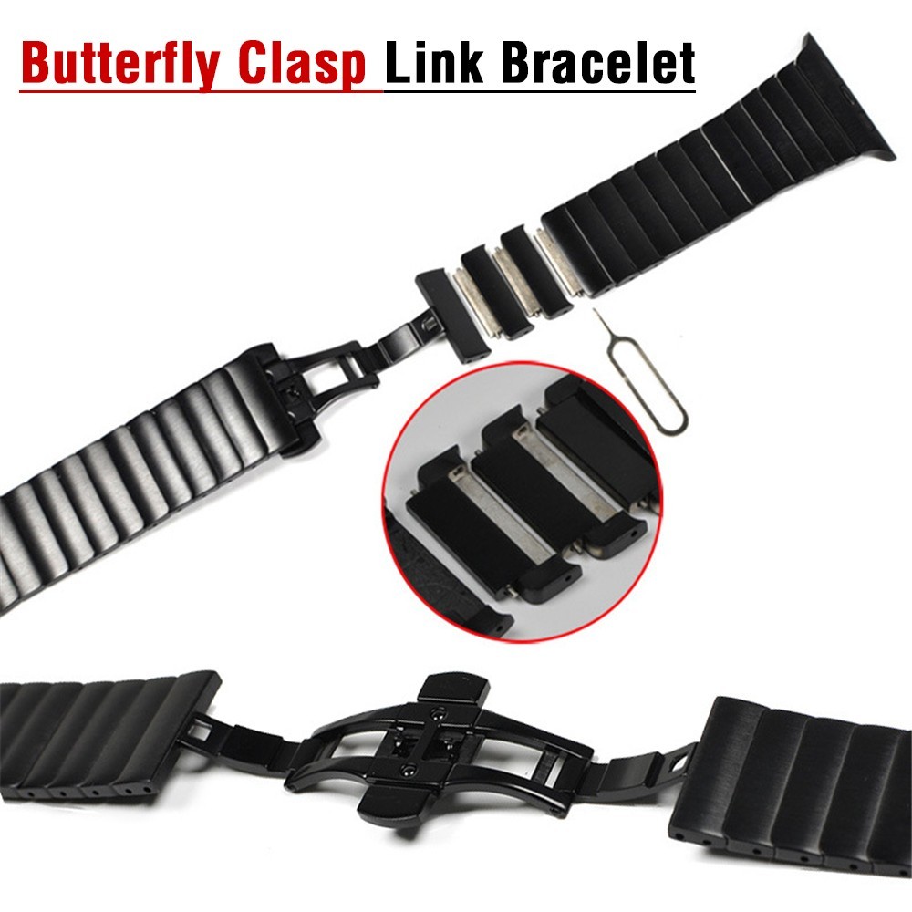 Stainless Steel Link Bracelet Band for Apple Watch 49mm Ultra 2 | 10 9 8 7 6 5 4