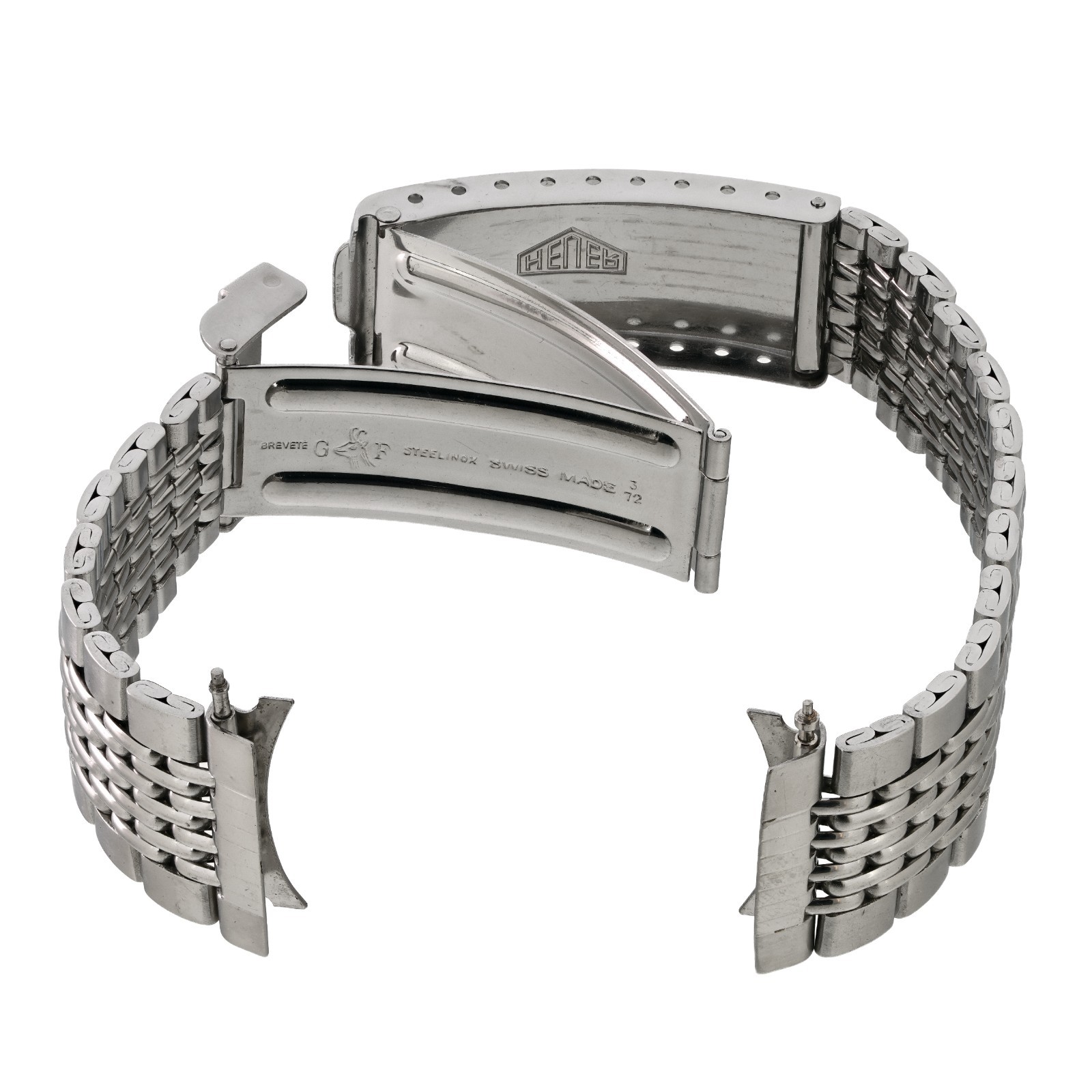 HEUER Gay Freres Single Grain BoR Bracelet, 20mm HLF endlinks for Autavia 1163