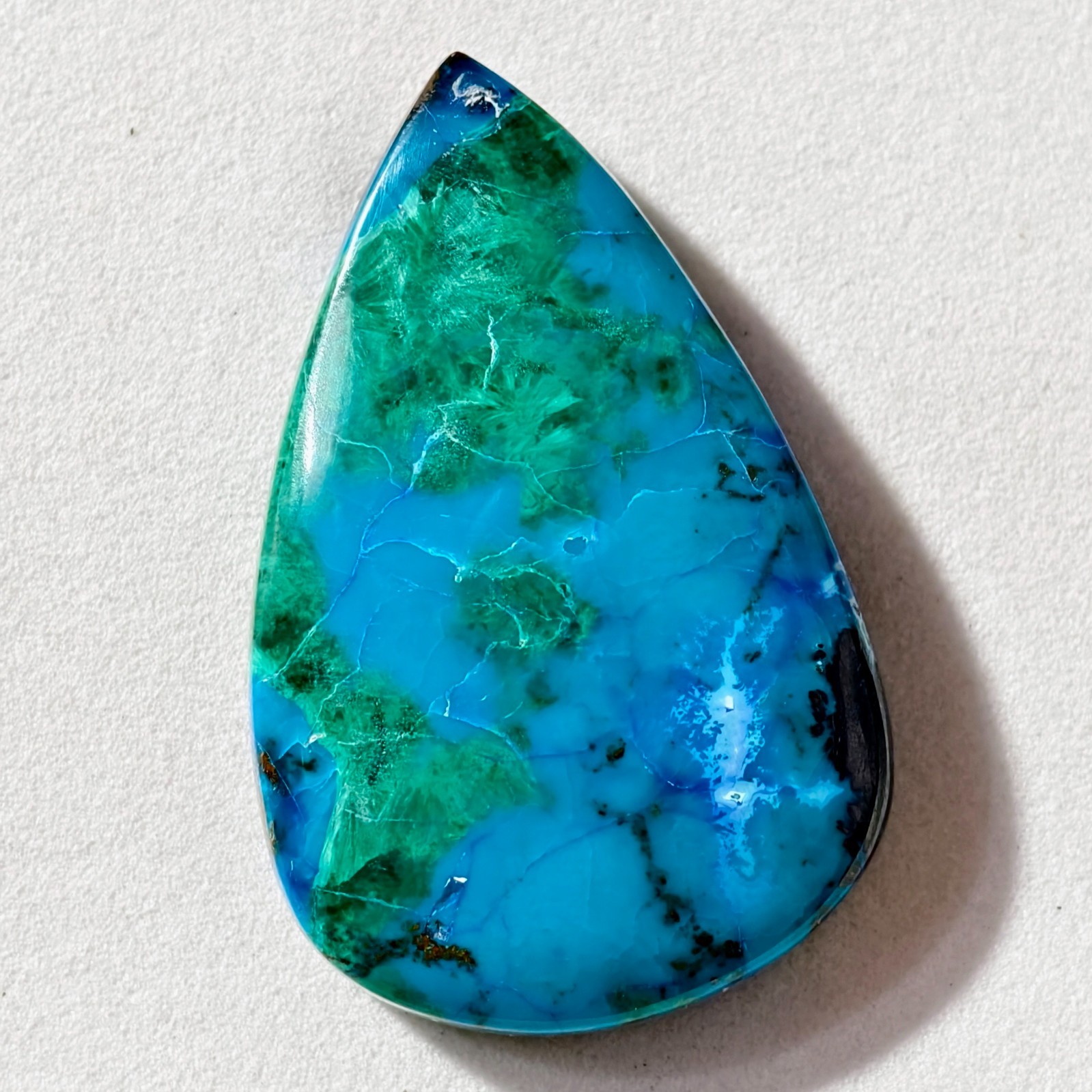 58 Cts Natural Chrysocolla Cabochon Gemstone For Jewelry 38.5×24.7×6.9 MM
