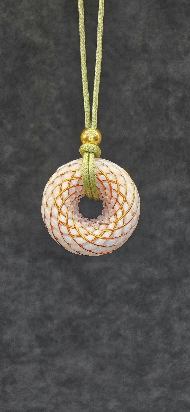Luminous Glow in the Dark Torus Pendant Sacred Geometry Necklace