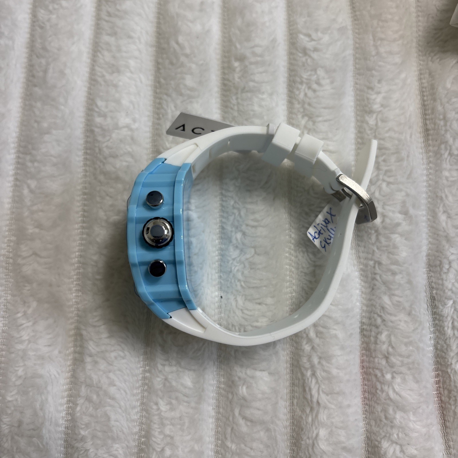 Activa Fury X Invicta Silver Skeleton Dial 44mm Blue Case White Band ACW2305-016
