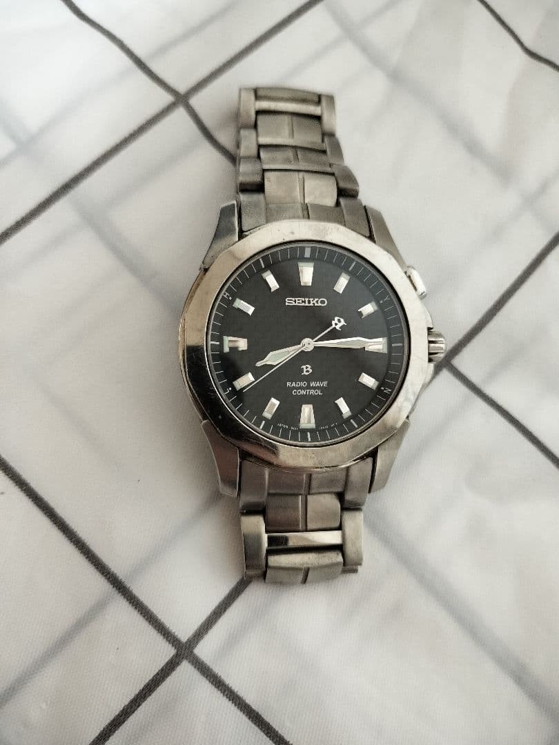 Seiko Brightz 5B21-0AA0 Radio Solar Titanium Watch Used From Japan