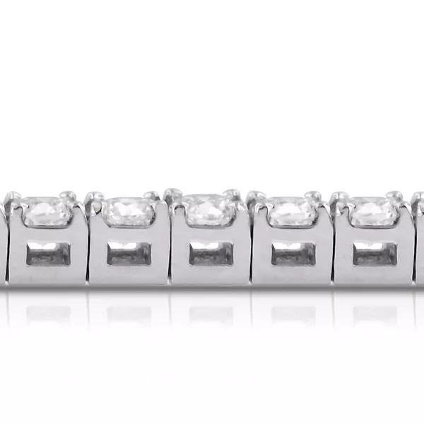 Tennis Bracelet Solid 14K Gold Classic Round 3.25 Carat Lab-Grown Diamond E VVS2