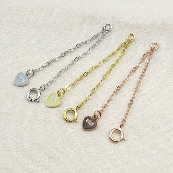 5cm/2″ Rose Gold S925 Sterling silver Extension Chain Bracelet Necklace Extender