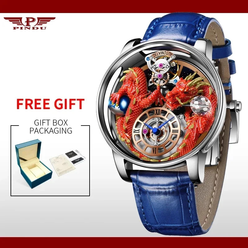 PINDU Celestial Body Series Artisanat Three Dimensional Dragon Watch 16 VARIANTS
