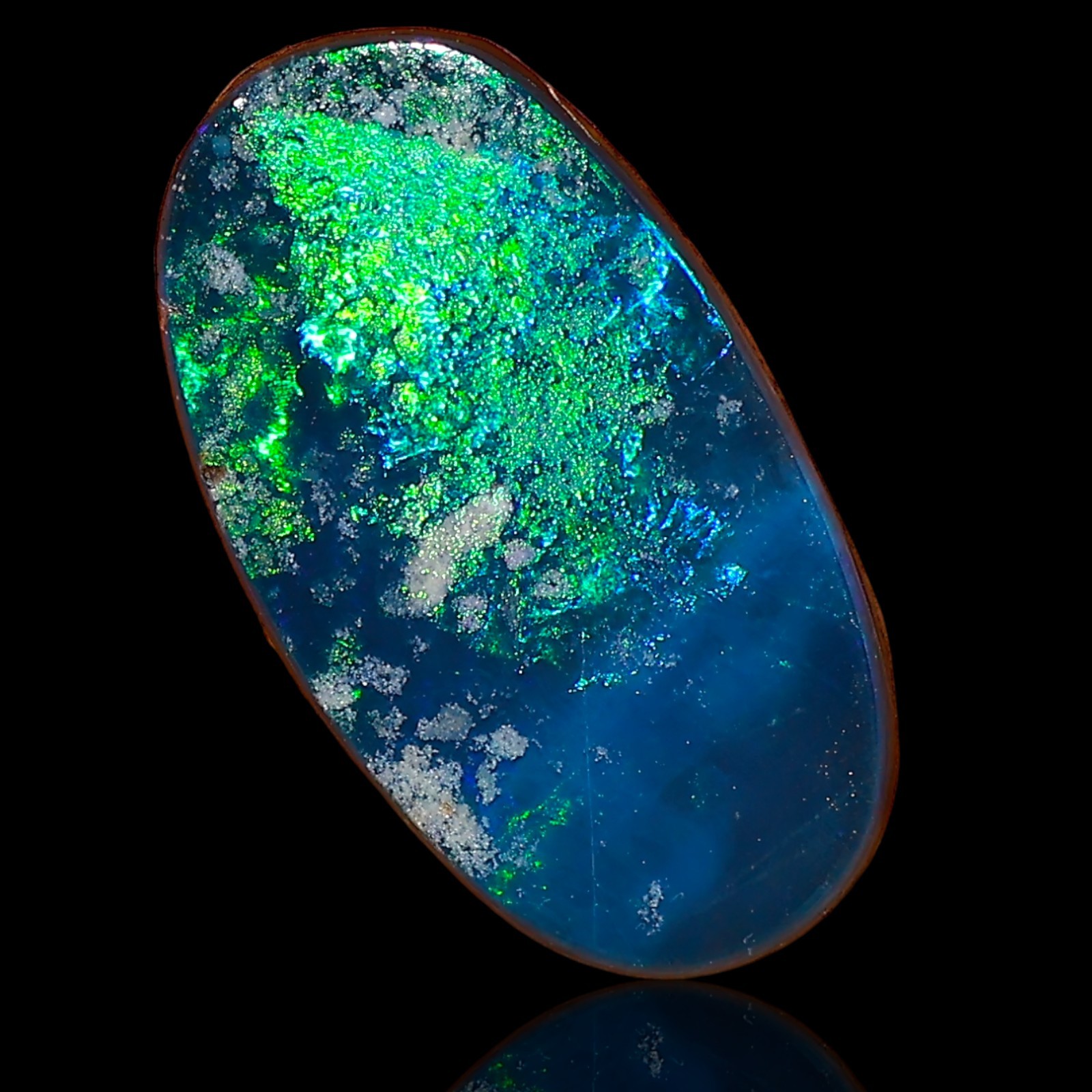 6.90 Cts Lab-Created Doublet Opal Oval Cabochon Necklace Supply 18x9x3 mm