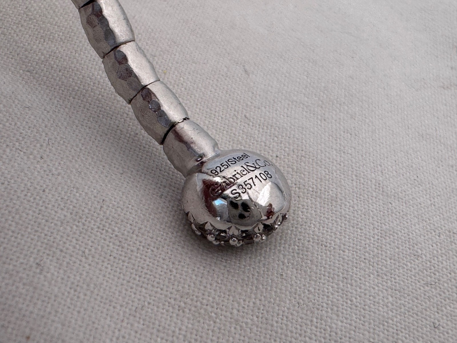 Beautiful Gabriel & Co. Sterling & Stainless Steel Designer Cuff Bracelet YM-21