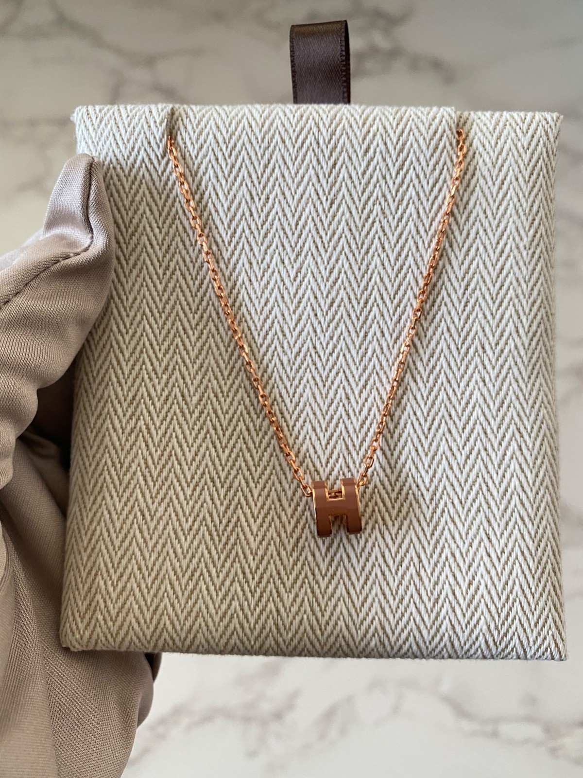 New Authentic Hermes Mini Pop H Pendant Necklace Accessory Jewellery Jewelry