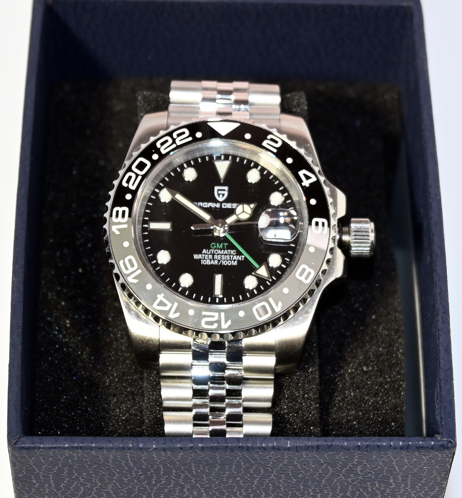 40MM PAGANI DESIGN GMT Automatic Men’s watch Waterproof Stainless Steel New USA