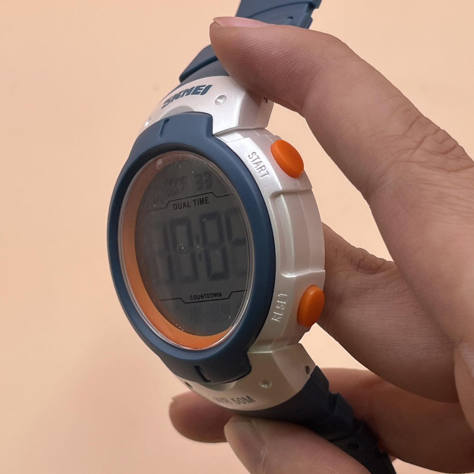SKMEI Digital Sport Watch WR 50M Dual Time Countdown Blue 2304 Silicone