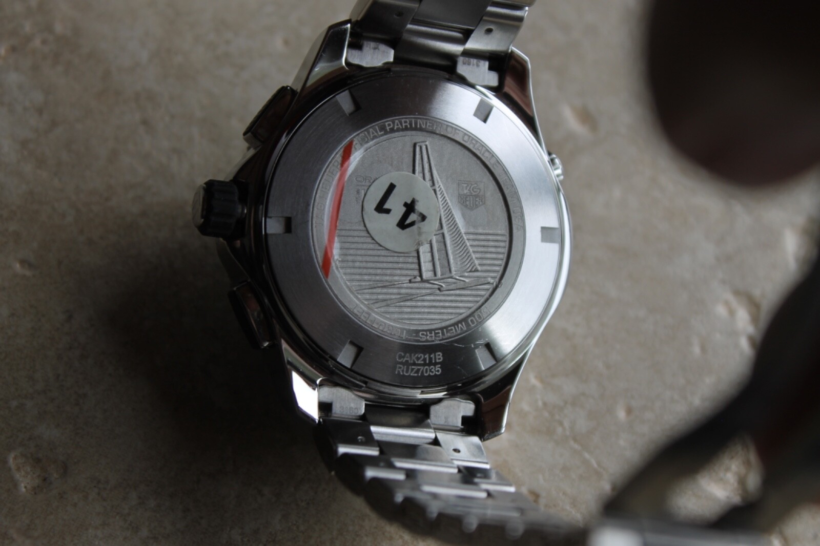 New Tag Heuer CAK211B Mens Aquaracer Automatic Watch Calibre Black Blue Team USA
