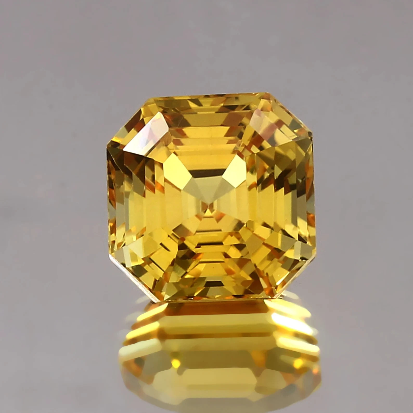 CERTIFIED 1.05 Ct Natural Yellow Diamond Asscher LOOSE VVS1/ 5.5 mm