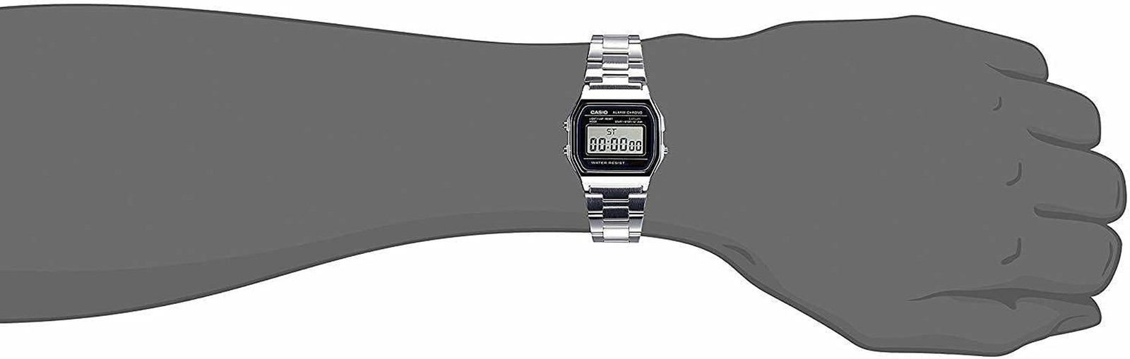 Casio A158WA-1 Dress Digital Watch