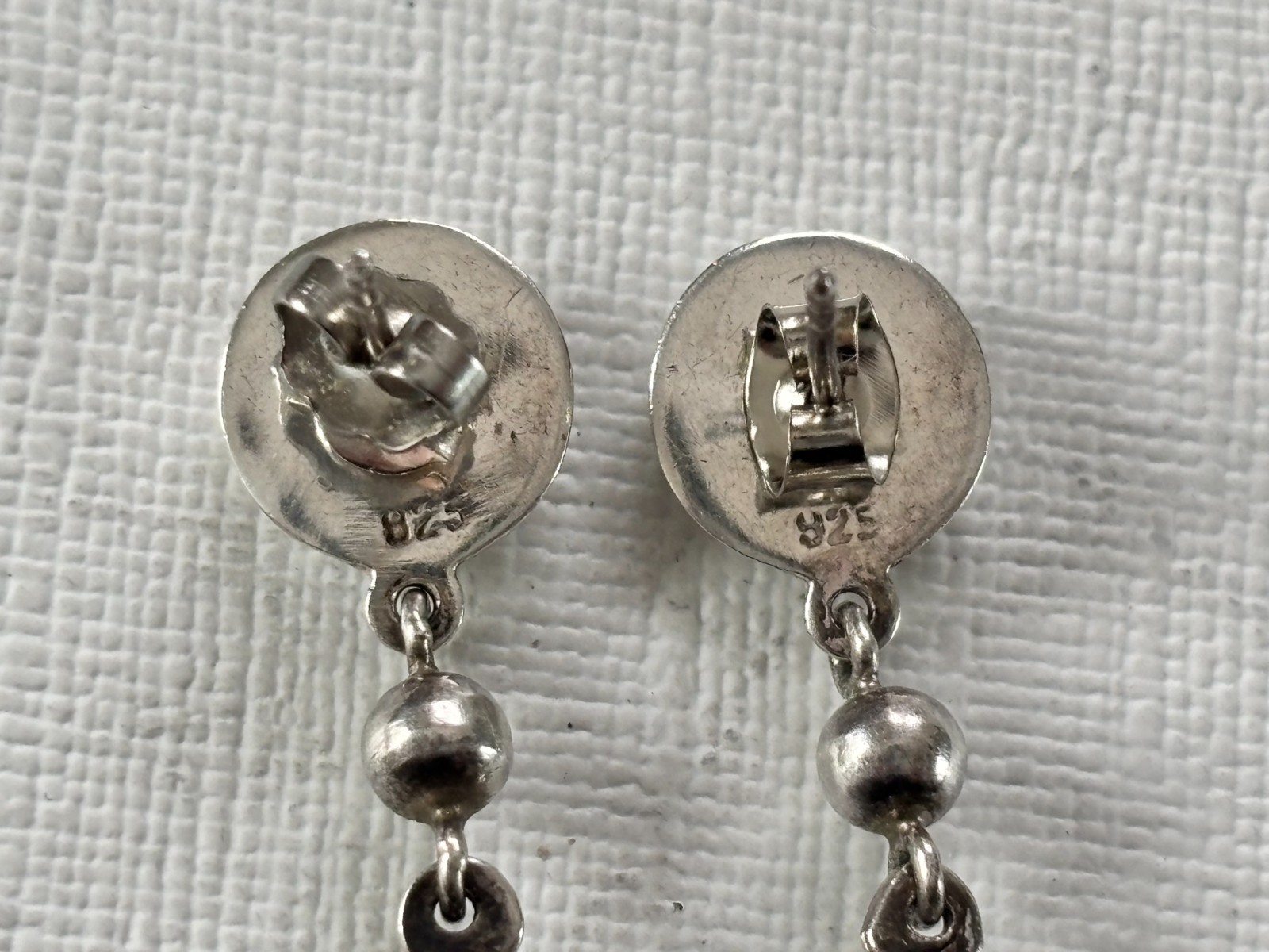 Sterling Silver Long Tapered Spike / Stiletto Drop Dangle Earrings – 3.25″
