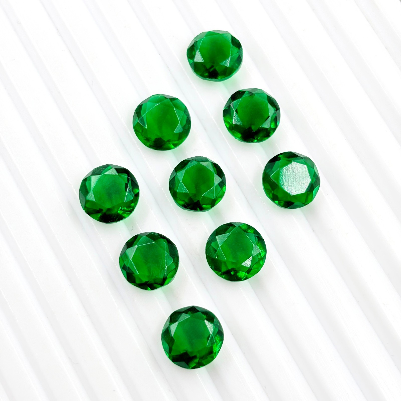 20 Pcs Faceted Emerald Hydro Quartz Loose Gemstone -6mm-25mm Approx