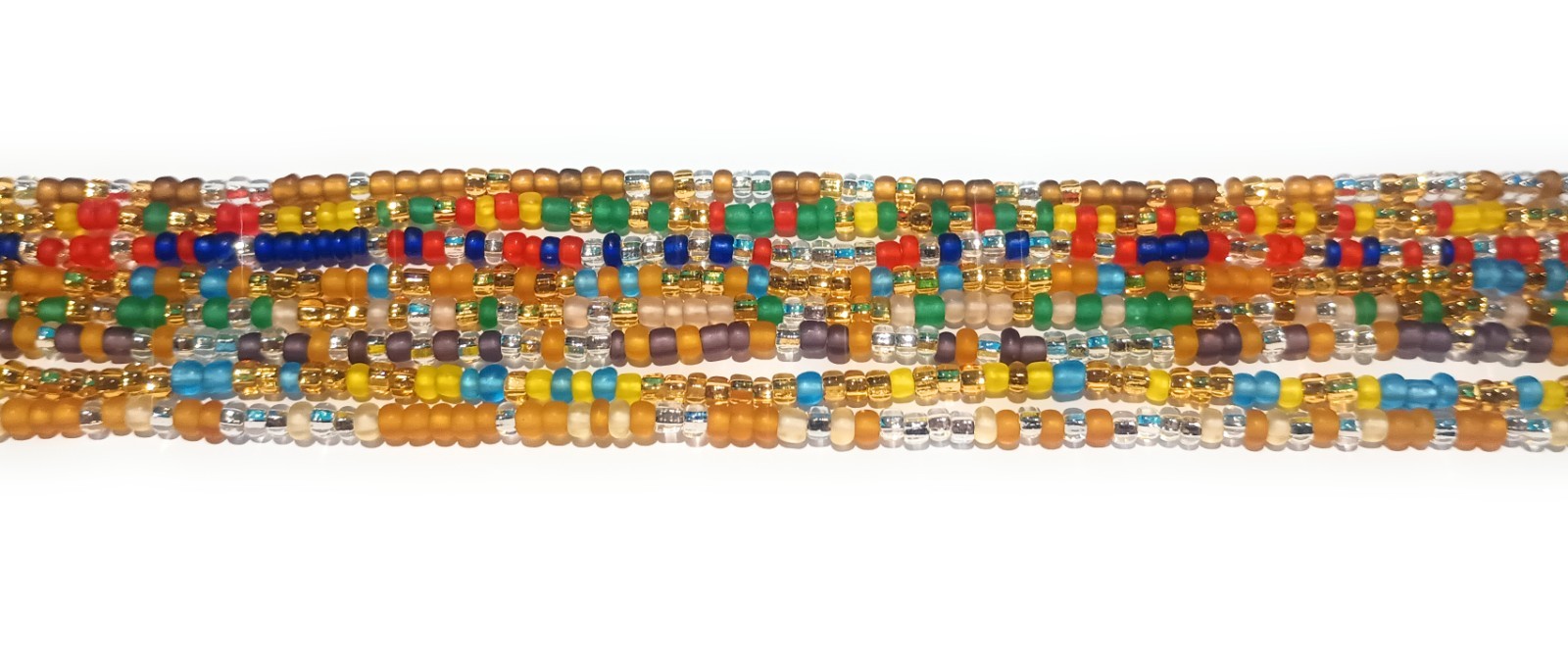 Multiple Colors Waist Beads, 44-Inch Strands, Traditional Authentic Tie-on