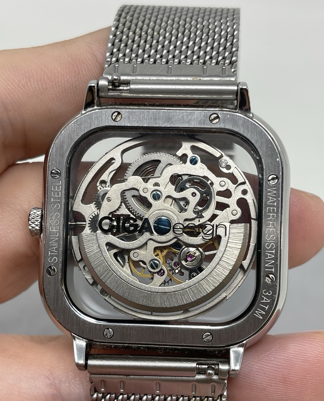 CIGA DESIGN MEN’S AUTOMATIC STAINLESS STEEL SKELETON WATCH