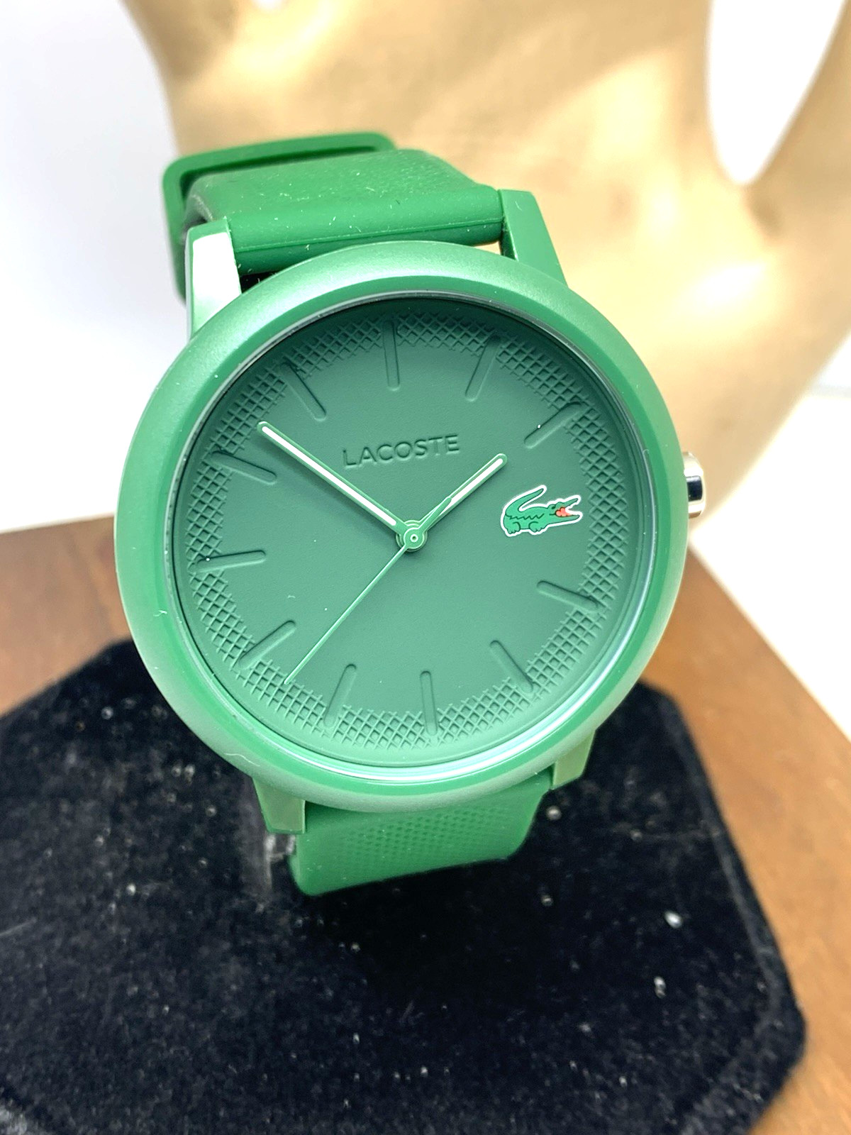 Lacoste Men’s Watch 2011170 Quartz Green Dial Rubber Band 42mm