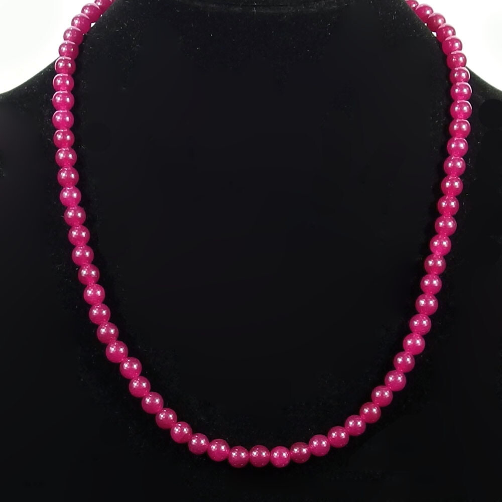 Fashion Jewelry 6mm Natural Multicolor Round Gemstone Beads Necklace 18 Inches