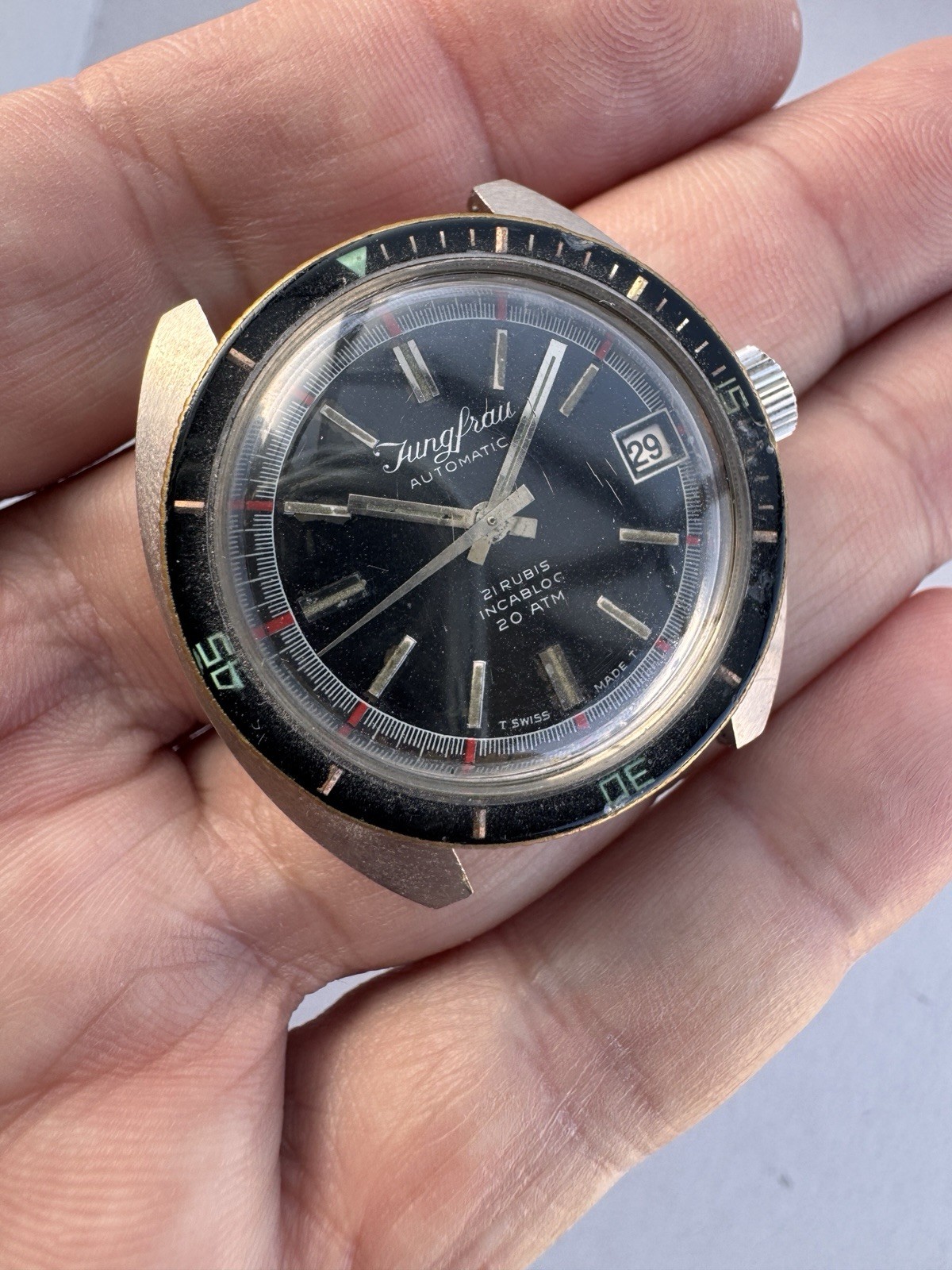 Diver Virgin Automatic 20 ATM Sub Vintage Bakelite Bezel Rare