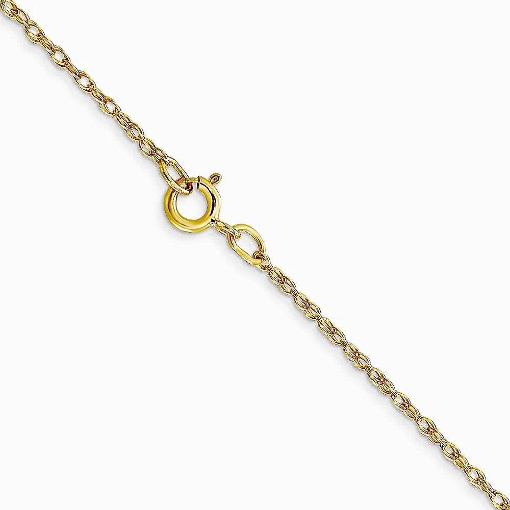 10K Yellow Gold .7mm Carded Cable Rope Chain Necklace 16″-24″