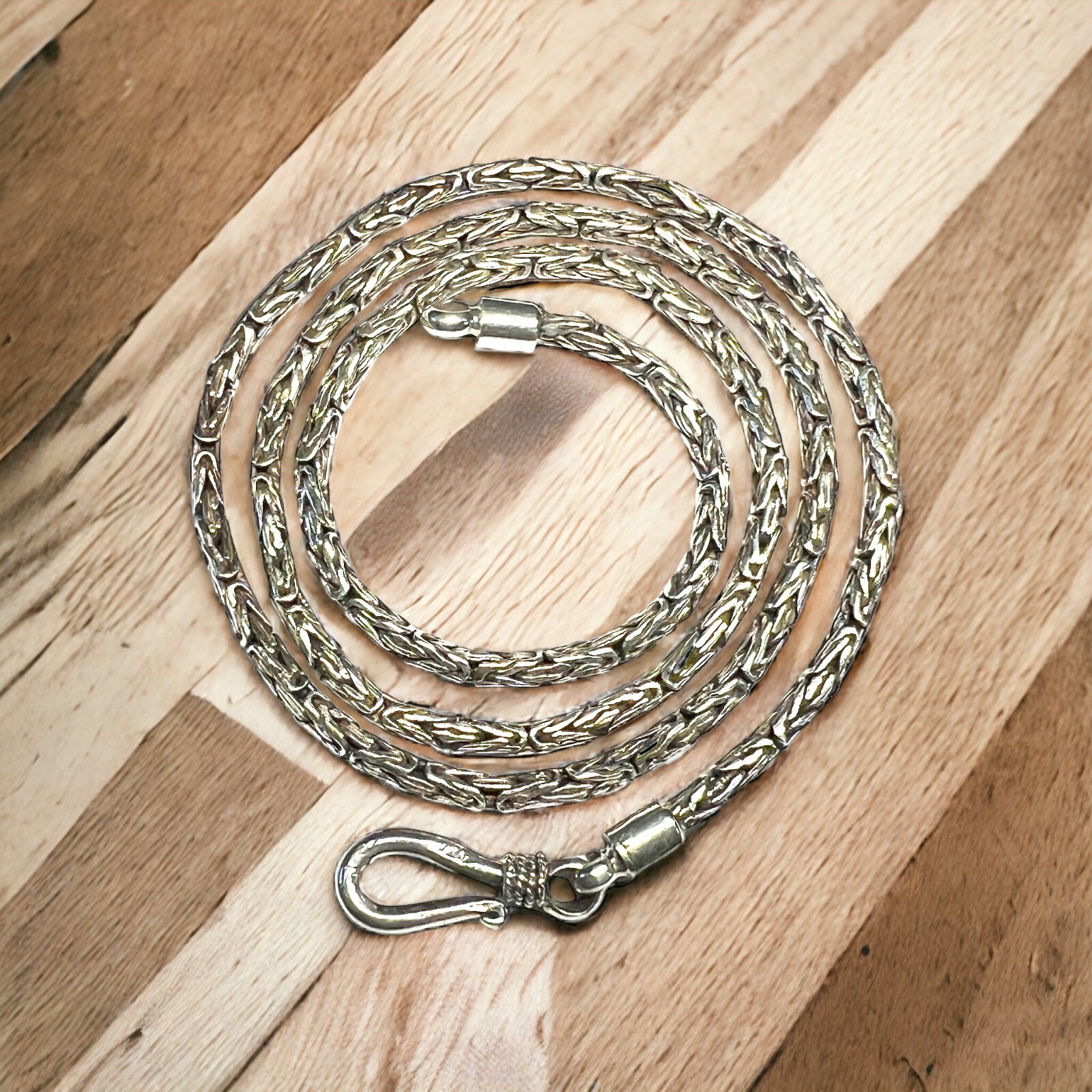 Aesthetic Bali Style Byzantine/Borobudur Hook Clasp Ethnic Handmade Chain
