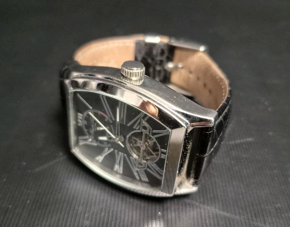 Kenneth Cole KC1982 NY Men’s Power Reserve Indicator Automatic Open Heart Watch