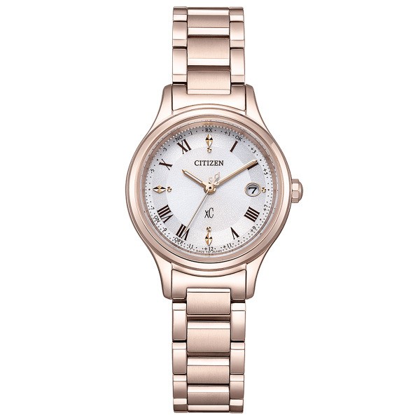 Citizen Xcrossee hikari collection ES9497 96A white dial wristwatch for ladies.