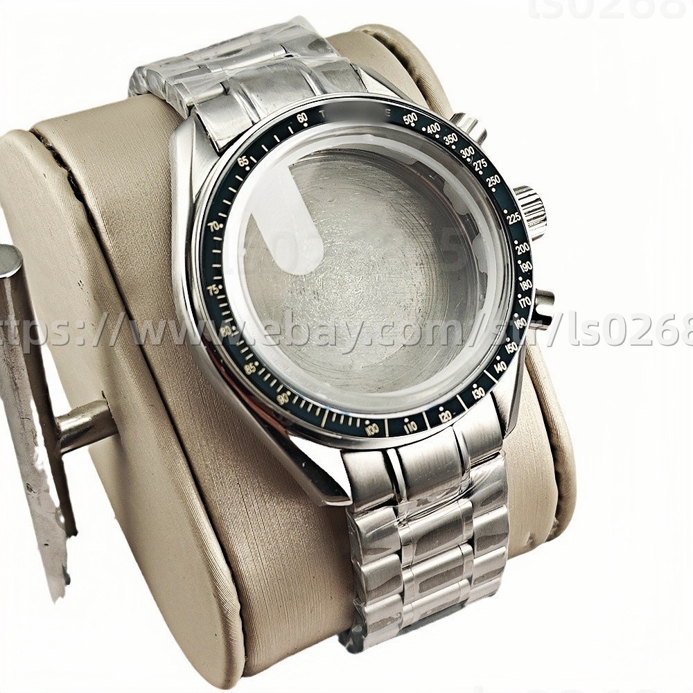 40mm Watch Case + Strap Set For VK63 VK64 Movement Steel