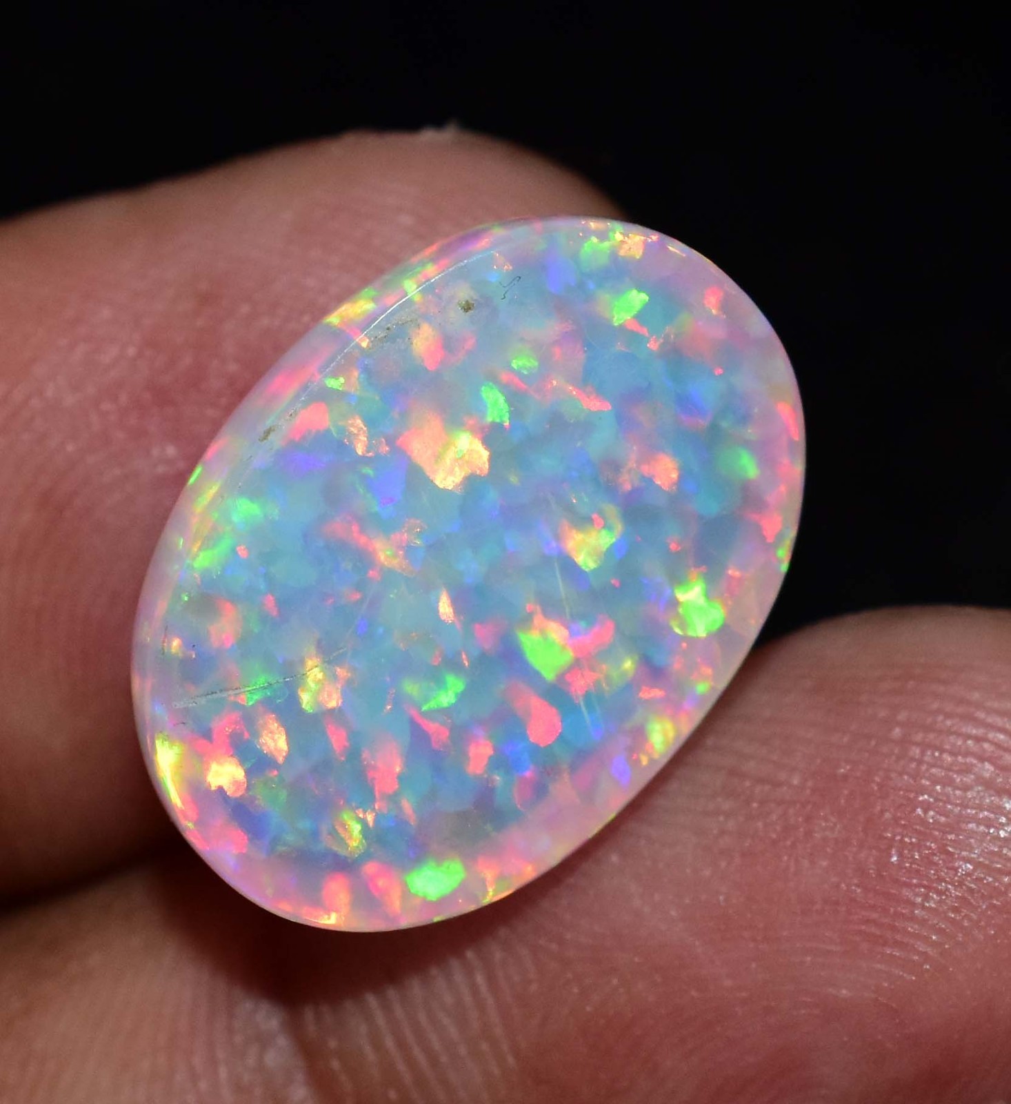 10.40 Ct Natural Ethiopian Fire Opal Certified Play of Color Untreated Gemstone