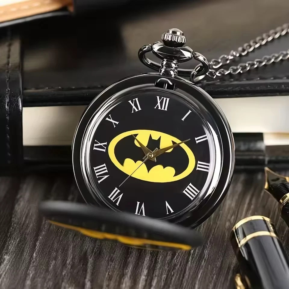 Batman NEW Pocket Watch DC Comic Fan Gift Dark Knight + FREE CHAIN $80