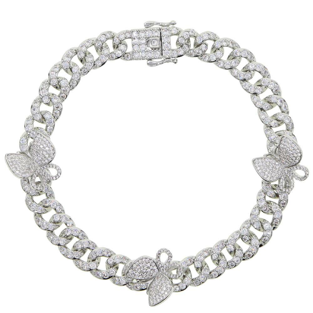 2 PIECE SET CUBAN ANKLET AND BRACELET