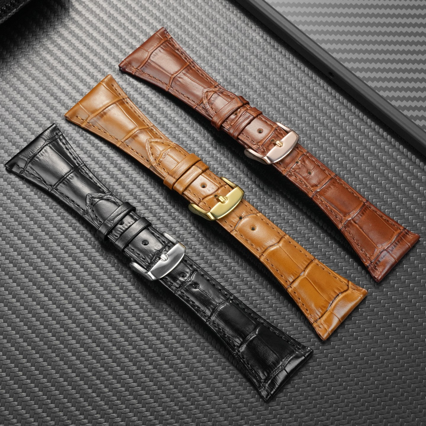 For Bulgari ASSIOMA AA48C13GLDCH high end Genuine Leather Watch Straps 26mm 28mm