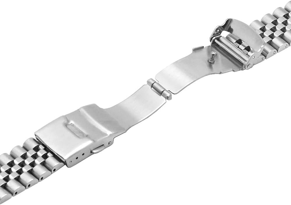 Stainless Steel Curved Ends Tapered 18mm 20mm 22mm 23mm 24mm Metal Watch Band…