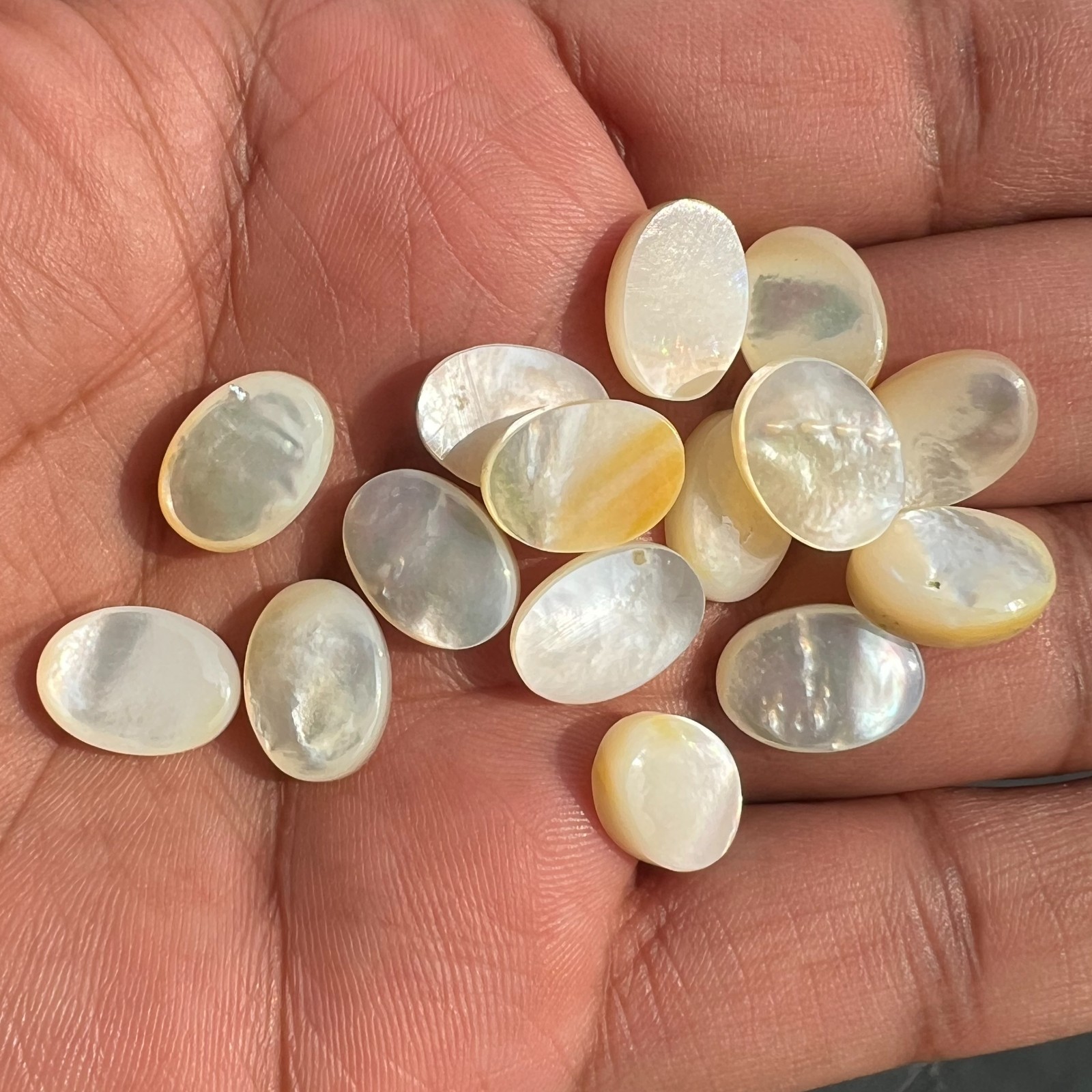 Natural Mother of Pearl Oval 5×7 mm to 15×20 mm Cabochon Loose Gemstone