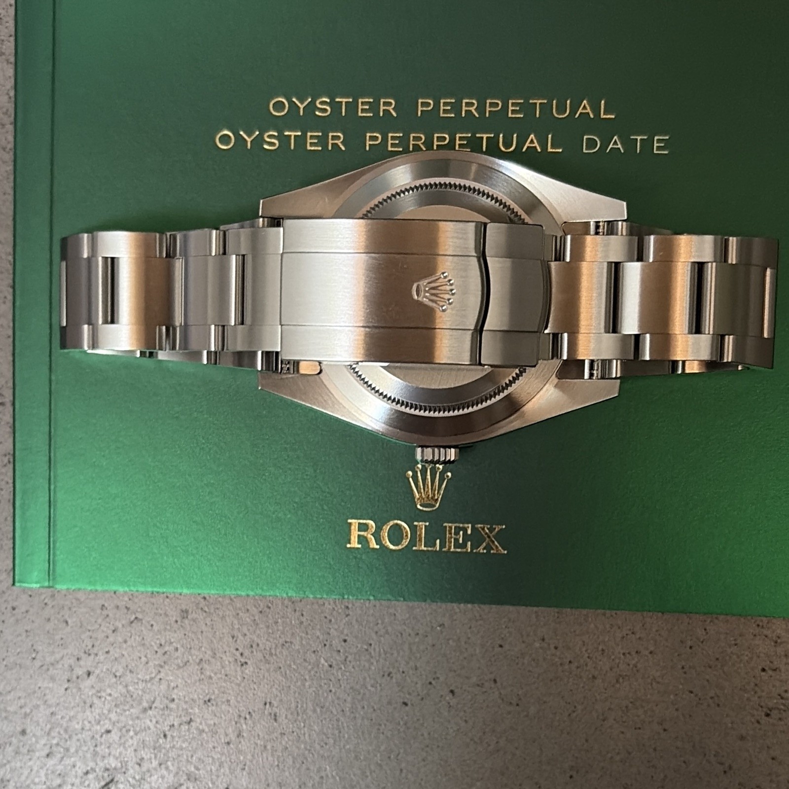 Rolex Oyster Perpetual 39mm Red Grape Dial Steel Automatic 114300