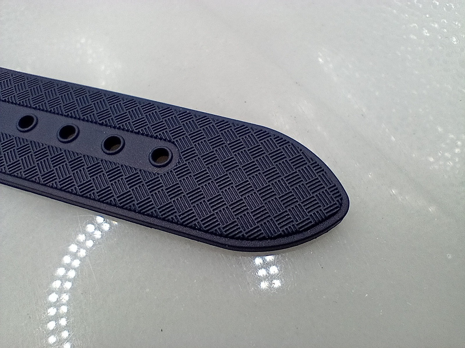New 20mm Watchgecko Zuludiver HNBR Rubber Watch Strap Blue Quick Release 6B218