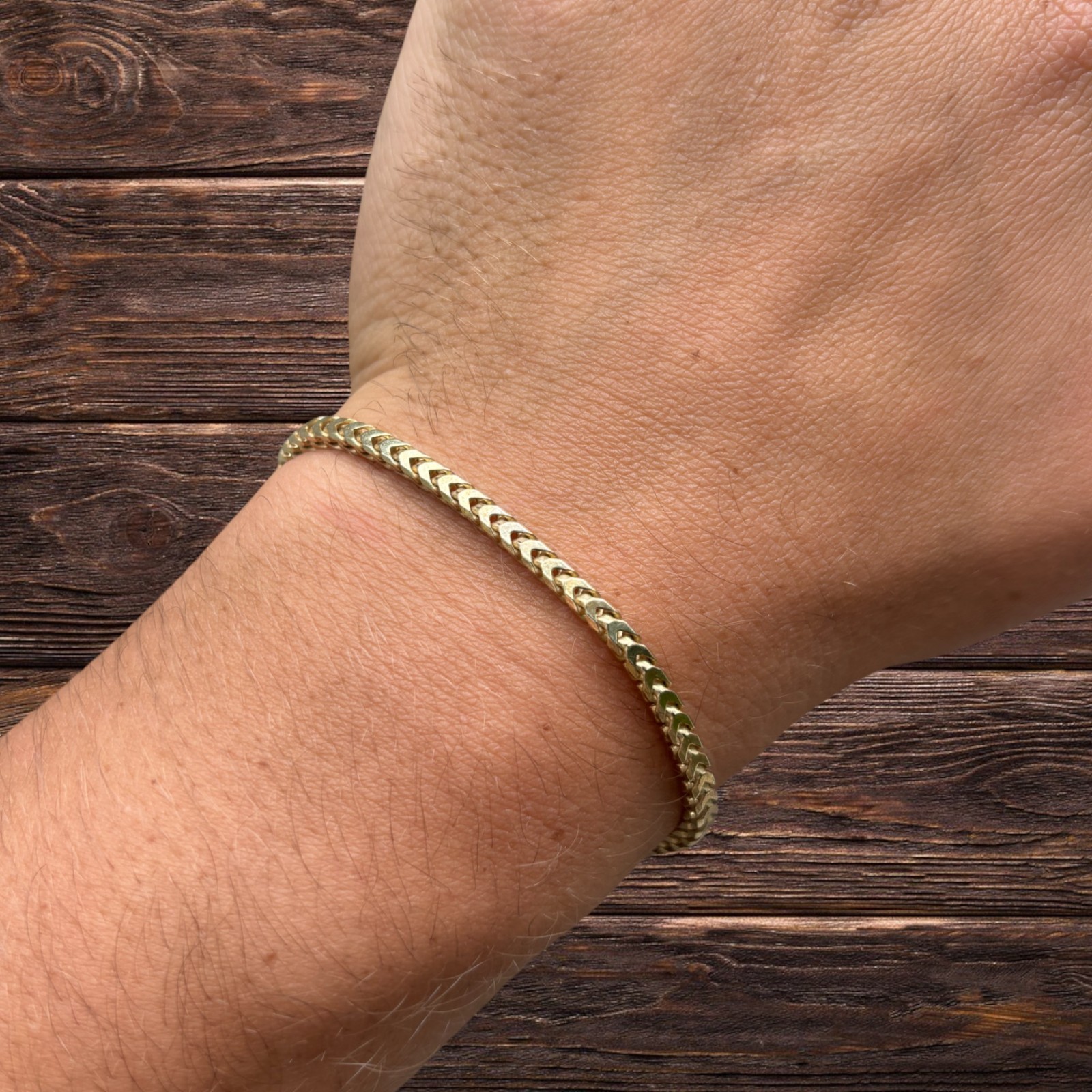 2.5mm Franco Link Bracelet – Real Solid 925 Sterling Silver Or 14k Gold Vermeil