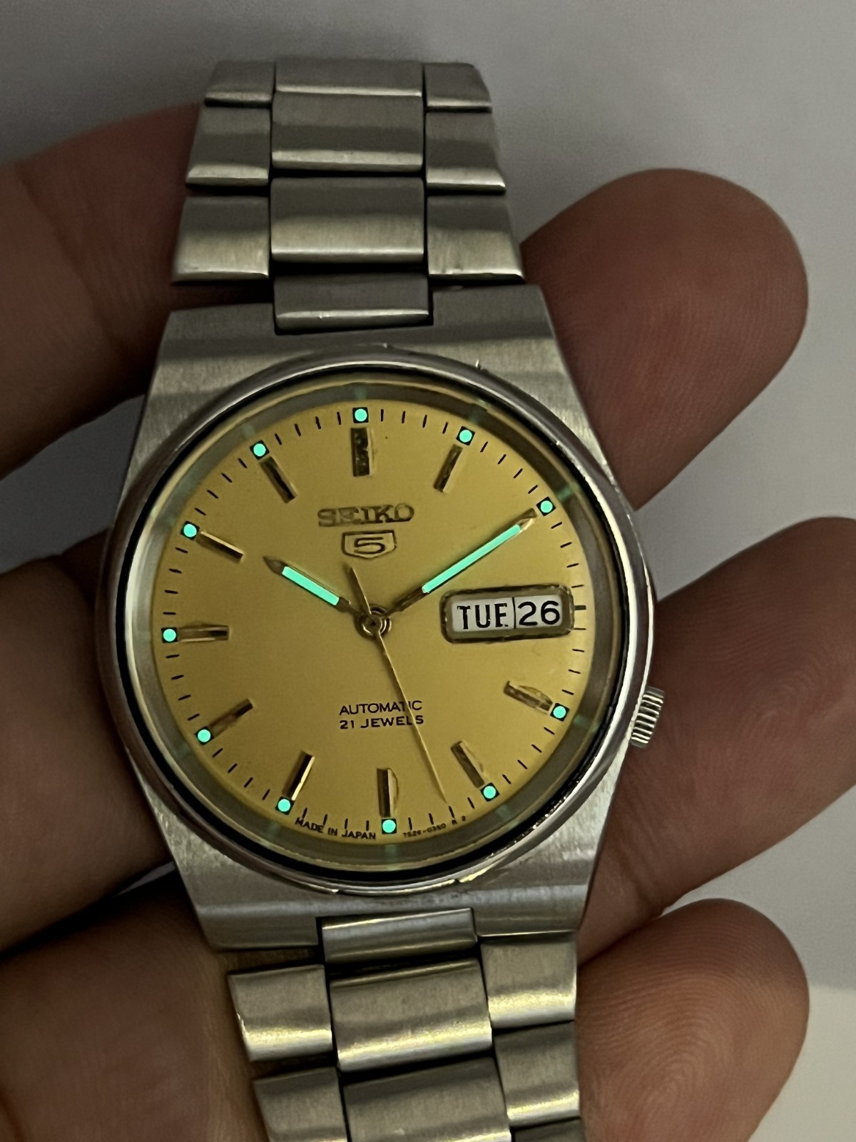 Vintage Seiko 5 Automatic 7S26 Day/Date Japanese Men wrist Watch