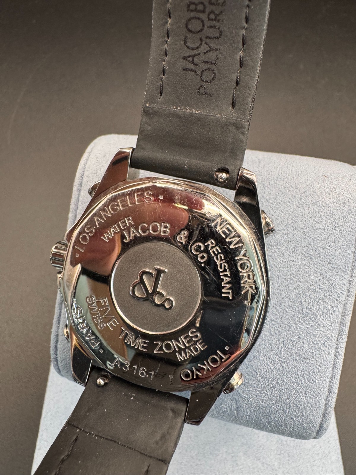 Jacob & Co five time zone watch mother pearl dial with four vibrant flower shape