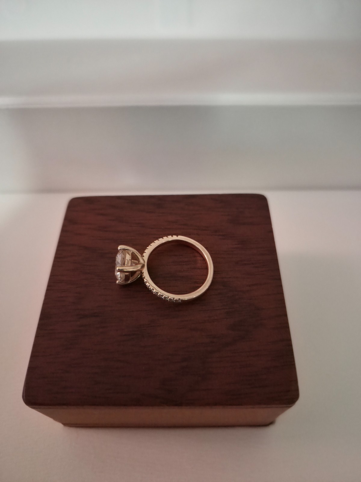 LAB CREATED DIAMOND RING – 14k ROSE GOLD – 2.53 ROUND VS1 RARE CARAT – 6.25 SIZE