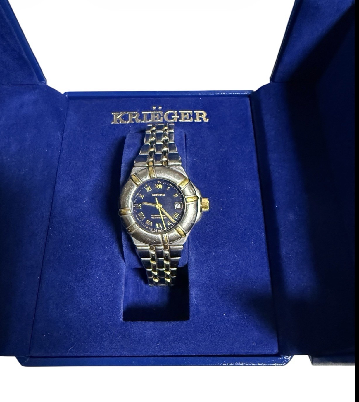 Krieger Quartz Chronometer Watch #4001315 with Box & Certificates
