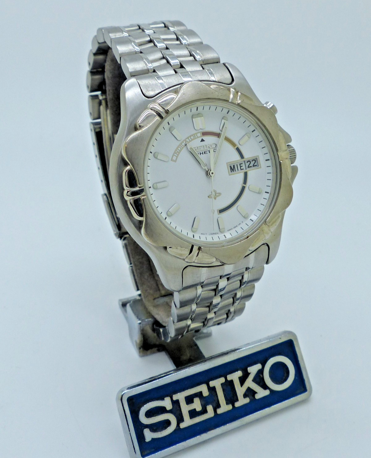 SEIKO Kinetic SKJ088P Watch NOS New Capacitor 5M43-0B90 Vintage SKJ Series