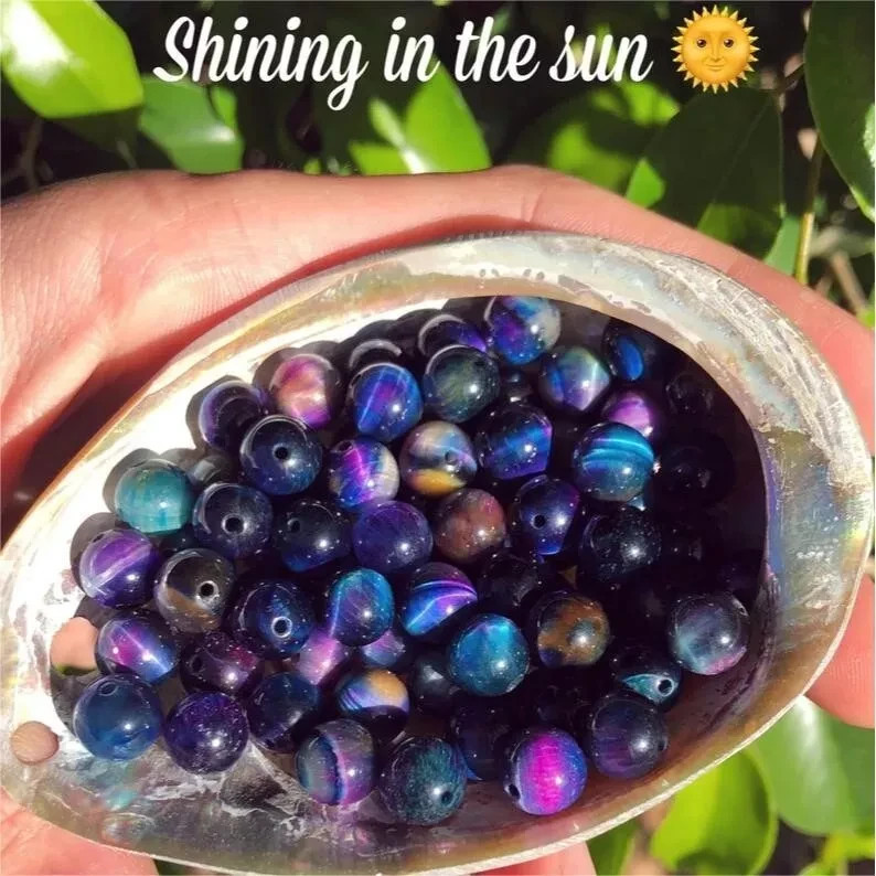 Natural Sugilite 8mm Round Beads Crystal Healing Reiki Women Stretchy Bracelet