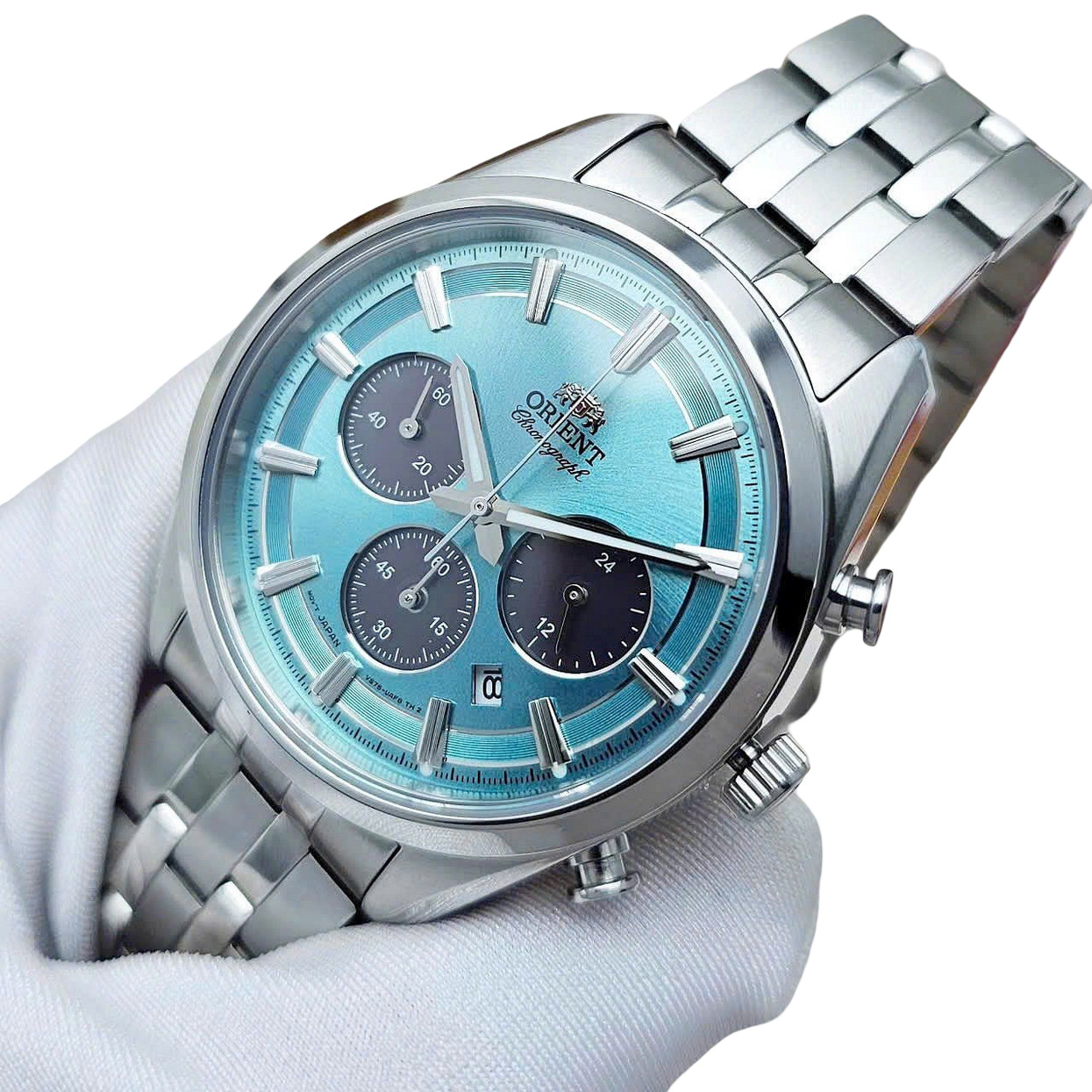 Orient Stretto Sapphire Crystal Blue Dial Chronograph RN-TX0304L Men’s Watch