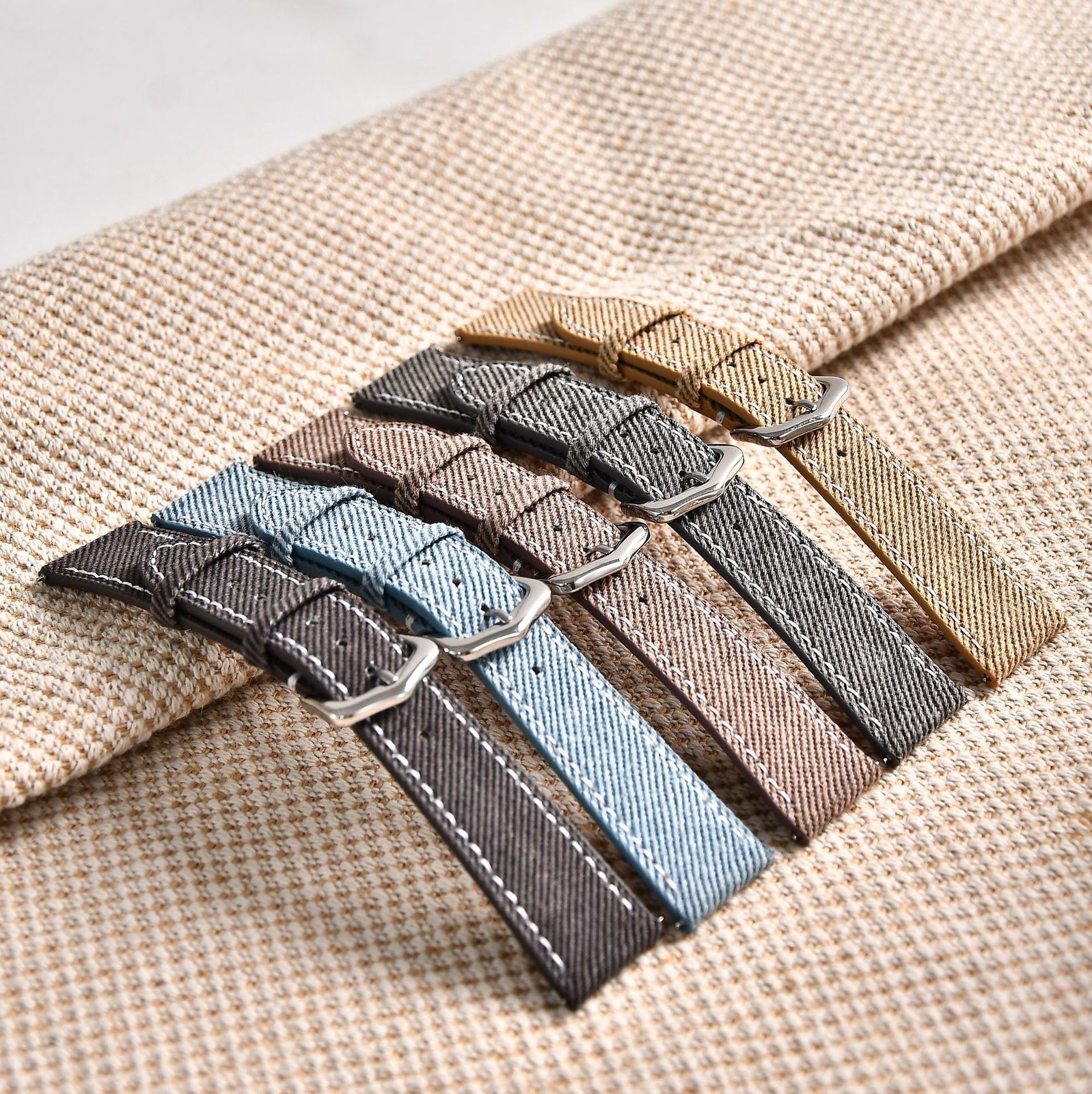 Quality Nylon Canvas Genuine Watch Straps Mens Pin Buckle Wristband 18 20 22mm