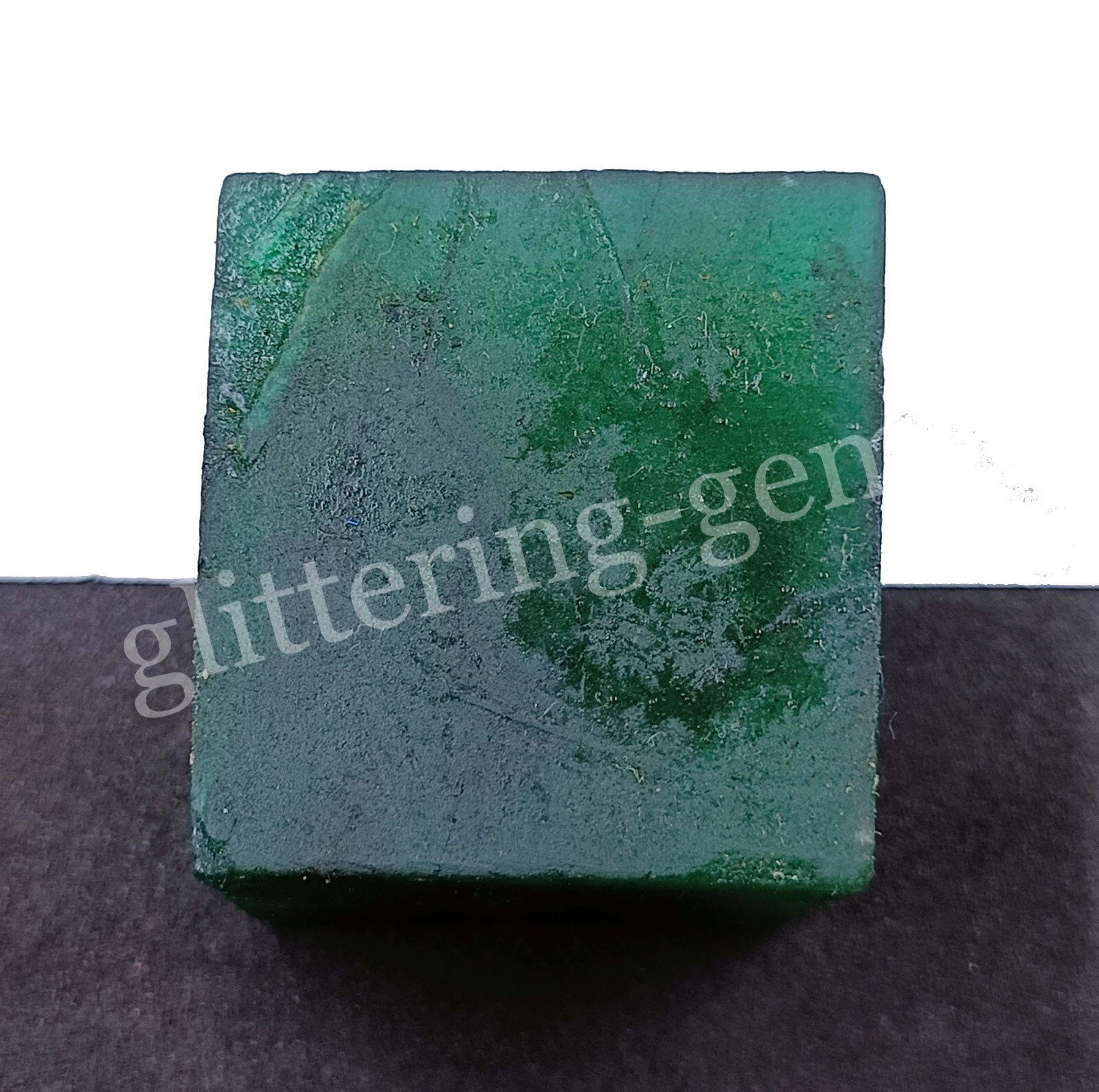 Green Emerald Natural Uncut Cube Rough 550 Ct IGL Loose Gems Opaque Dyed 26H