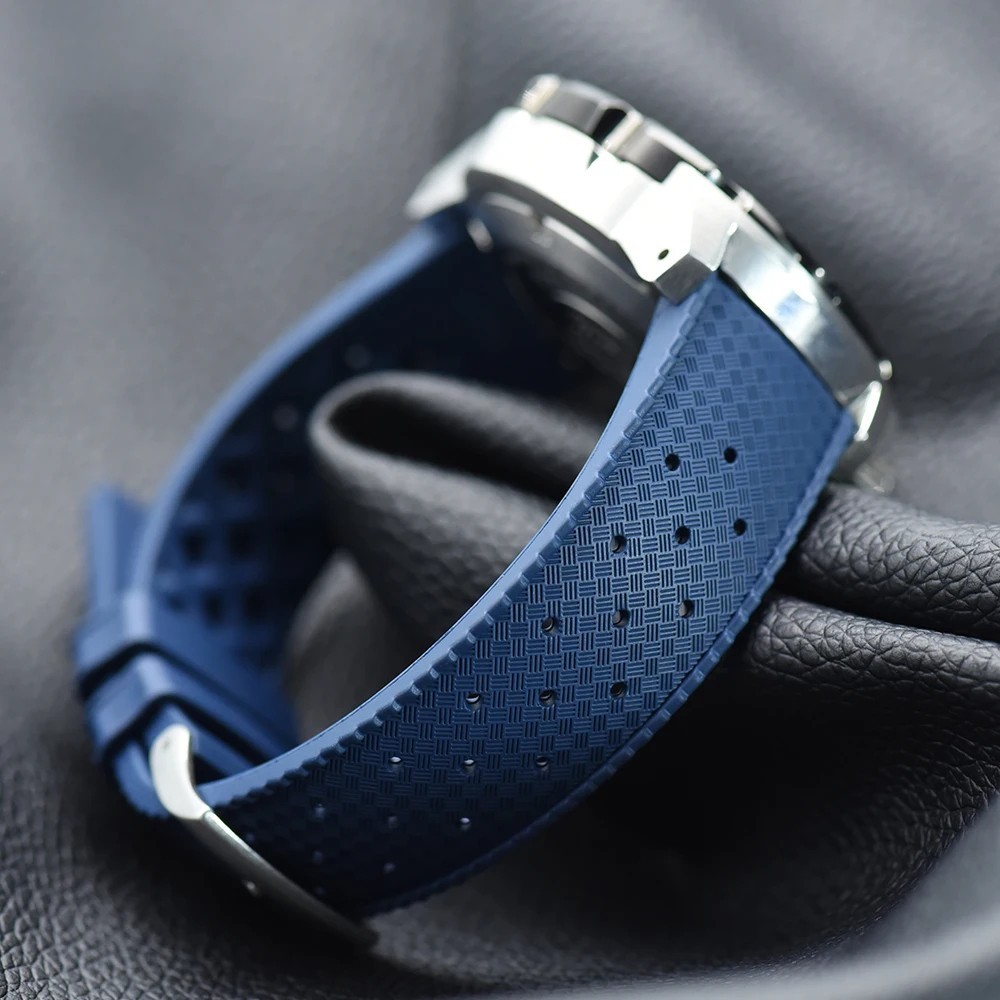 Premium FKM Rubber Watch Strap 20mm 22mm Quick Release Tropical Watch Band