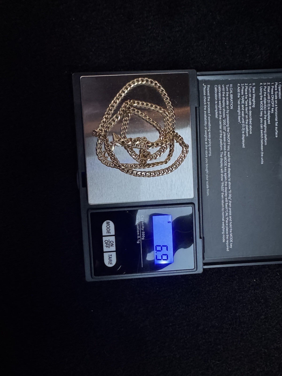 10k Yellow Gold Curb Link Chain Necklace Lobster Clasp 20 inches
