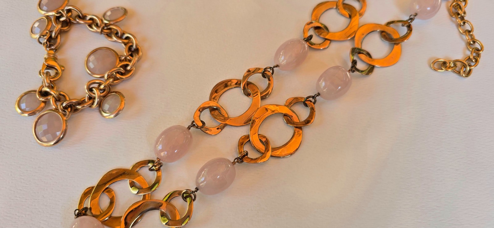Lot of 15 Sterling Silver, Gemstone and Bronze Milor Rose Quartz